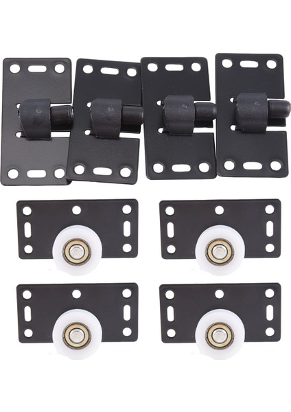 Set Sürgülü Kapı Tekerlekleri, Makaralar, Kasnaklar, Dolap Gardırop Kabini Için Sorunsuz ve Sessiz Naylon Tekerlekler (Yurt Dışından)