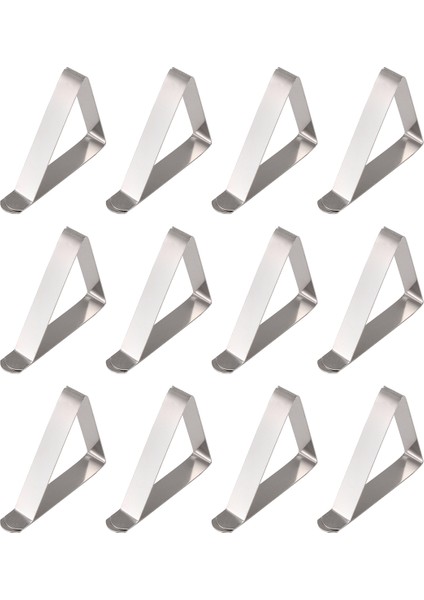 12 Adet Paslanmaz Çelik Masa Örtüsü Klipsi, Kaymaz Ayarlanabilir Masa Örtüsü Kelepçeleri, Parti Pikniği Için Masa Örtüsü Tutucuları (Yurt Dışından)