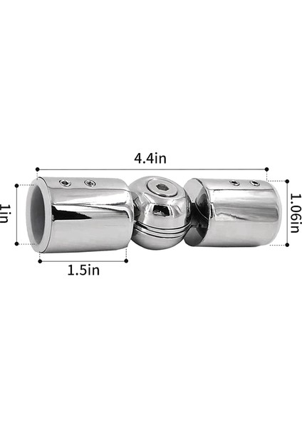 Adet Perde Çubuğu Köşe Bağlantısı, 1 Inçlik Cumbalı Pencere Perde Çubukları Için Ayarlanabilir Perde Çubuğu Köşe Bağlantısı (Gümüş) (Yurt Dışından) fiyatları