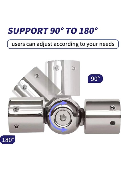 Adet Perde Çubuğu Köşe Bağlantısı, 1 Inçlik Cumbalı Pencere Perde Çubukları Için Ayarlanabilir Perde Çubuğu Köşe Bağlantısı (Gümüş) (Yurt Dışından) modelleri