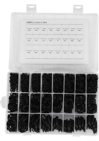 1200 Adet Nbr Conta Halkası Kiti Kalınlık 1,5 mm 2,4 mm 3,1 mm Nitril Nbr O-Ring Conta Sızdırmazlık Halkası (Yurt Dışından)
