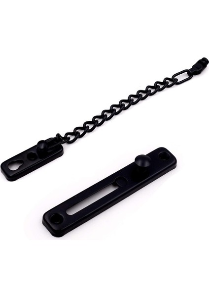 2'li Paket Kapı Zincir Kilidi, Paslanmaz Çelik Güvenlik Zincir Koruyucu, Vidalı Cilalı Kapı Mandalı, Siyah (Yurt Dışından) fırsatları