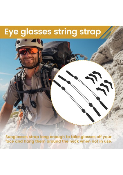 Gözlük Kayışı Ayarlanabilir Gözlük Tutucu 3 Adet Evrensel Uyumlu Spor Güneş Gözlüğü Tutucu + 6 Adet Gözlük Kulak Tutucu (Yurt Dışından) fırsatları
