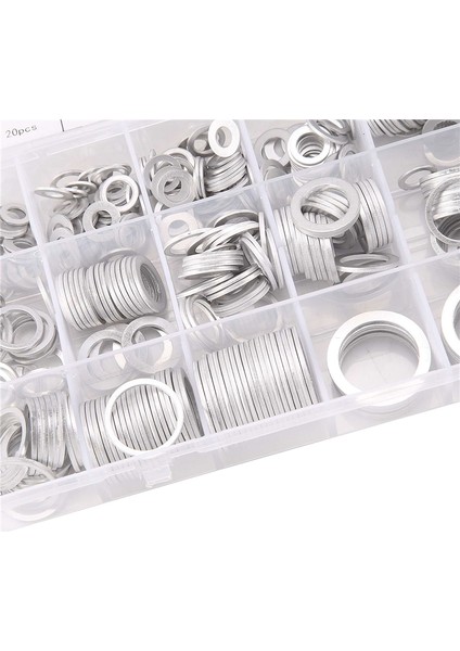 450 Adet Alüminyum Conta Alüminyum Düz Pul Alüminyum Sızdırmazlık Halkası Kombinasyonu (Yurt Dışından) fiyatları