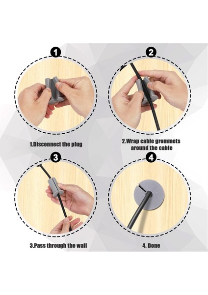 Starlink Için 2 Adet Kablo Yönlendirme Kiti, 1 Inç Duvar Deliği Için Kablo Besleme Burçları, Ethernet Kablo Duvar Gromet, Gri (Yurt Dışından) modelleri