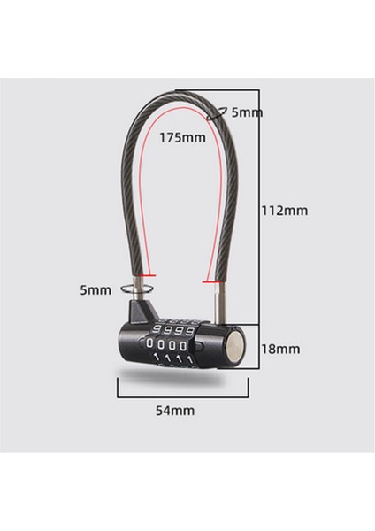 Bagaj Kilitleri, 4 Haneli Güvenlik Bavul Kilitleri, Bavullar Için Şifreli Kilit, Esnek Kablo Seyahat Kilidi, Bisiklet Kilidi (Yurt Dışından) fırsatları