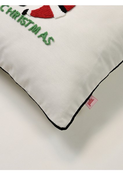 Santa Sketch - Yılbaşı Serisi Noel Baba Merry Christmas Siyah Biyeli Punch Kırlent Yastık Kılıfı fiyatları