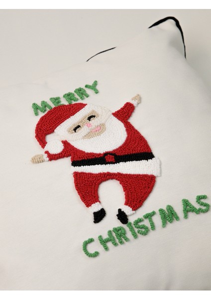 Santa Sketch - Yılbaşı Serisi Noel Baba Merry Christmas Siyah Biyeli Punch Kırlent Yastık Kılıfı fırsatları
