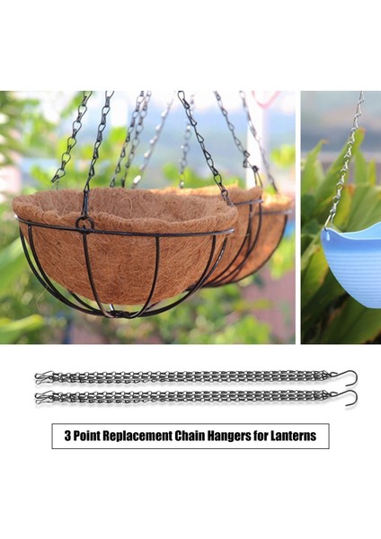 6'lı Paket Askı Zinciri, Ağır Hizmet 50 cm Askılı Çiçek Sepeti Yedek Zinciri - Dış Mekan Veya Iç Mekan Için 3 Noktalı Bahçe Bitki Askısı (Yurt Dışından) modelleri