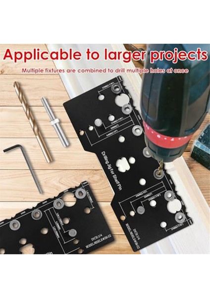 Raf Pimi Şablonu 1/4 Inç Alüminyum Alaşımlı Raf Pimi Kılavuzu Hassas Dolap Montaj Şablonu Şablonu Raf Pimi Delme Şablonu (Yurt Dışından) indirimleri