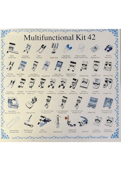 Ev Tipi Aile Dikiş Makinesi 42'li Ayak Seti fiyatları