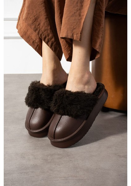 Içi Tüylü Dışı Eva Su Geçirmez Kaymaz Taban Önü Kapalı Ev Terliği Kışlık Terlik modelleri