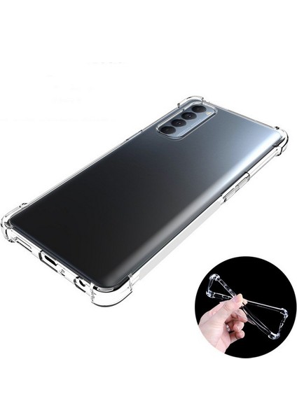 Oppo Reno 4 Pro Kılıf Akre Nitro Anti Shock Silikon-Renksiz fırsatları