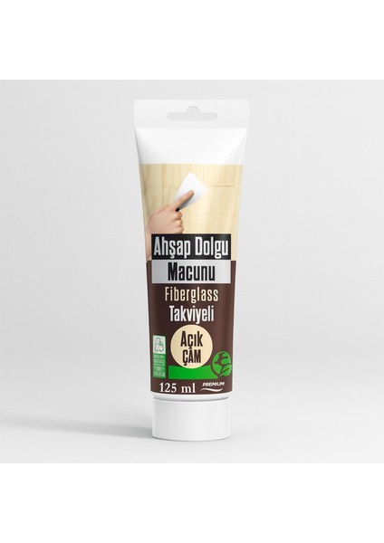 Kullanım Hazır Ahşap Parke Tamir Macunu Açık Çam Mobilya Masa Dolgu Çatlak Çizik Giderici 125 ml