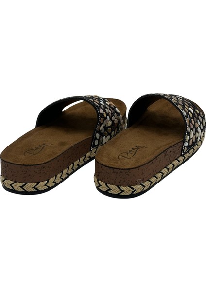 Füme Taşlı Kutulu Günlük Terlik Siyah fırsatları