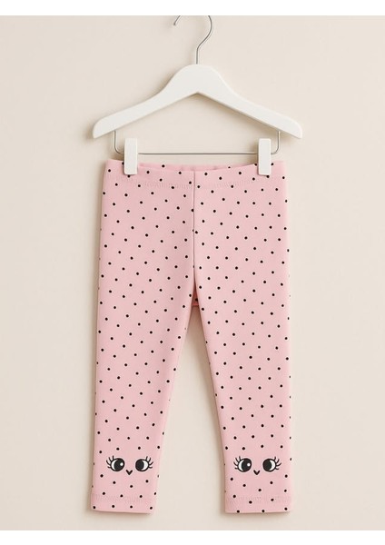 Desenli Pembe Bebek & Çocuk Tayt