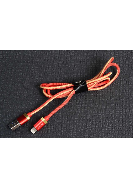 Gold-Kırmızı Poro Lightning USB Kablo 1m