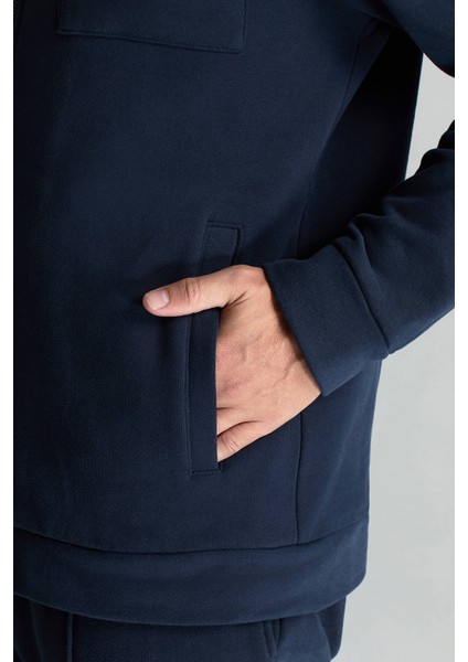 Saf Pamuk Metal Düğmeli Lacivert Spor Ceket fırsatları