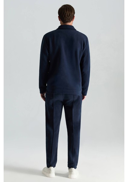 Saf Pamuk Metal Düğmeli Lacivert Spor Ceket indirimleri