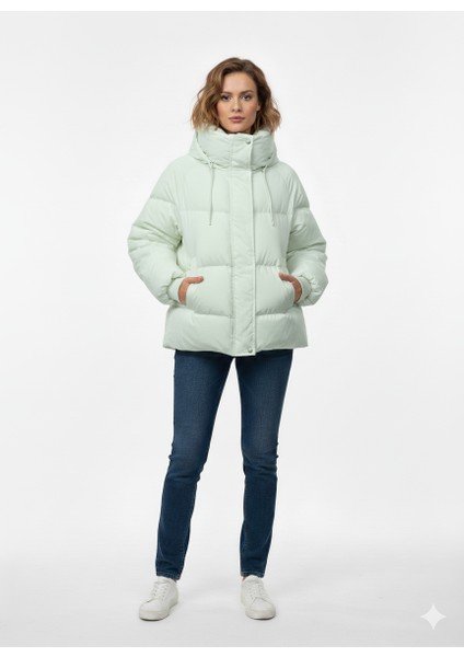 Astronot Kapşonlu Mont