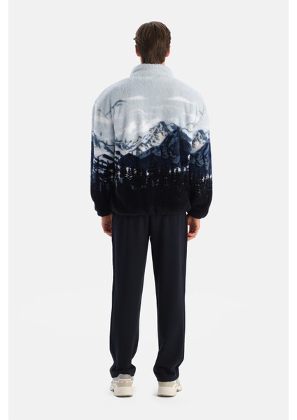 Erkek Dağ Baskılı Polar Sweatshırt fiyatları