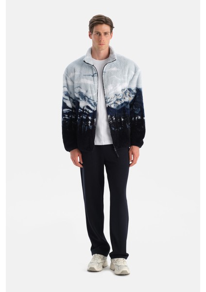 Erkek Dağ Baskılı Polar Sweatshırt indirimleri