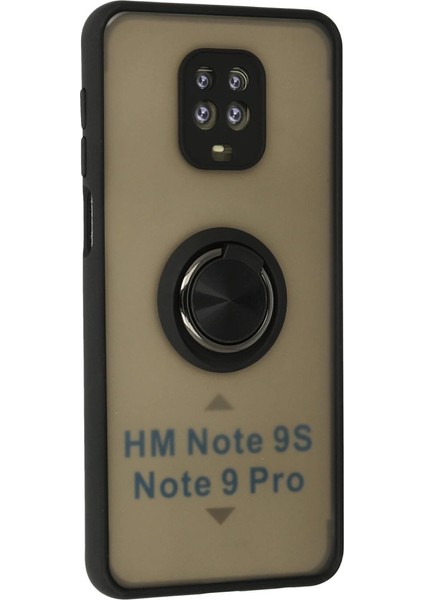 Xiaomi Redmi Note 9 Pro Kılıf Montreal Yüzüklü Silikon Kapak - Siyah fiyatları