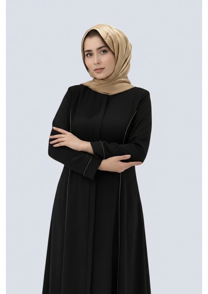 Taşlı Ferace Şık ve Rahat Tesettür Dış Giyim modelleri