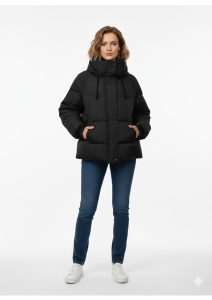 Astronot Kapşonlu Mont