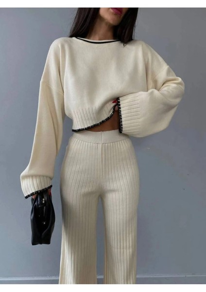 Kadın Ekru Triko Ikili Takım - Ekru fiyatları