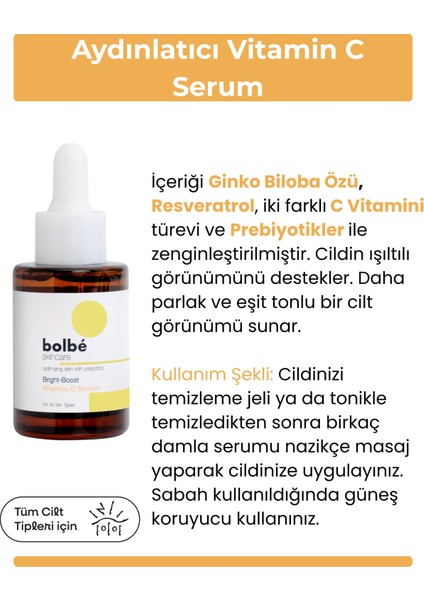 Ton Eşitleyici ve Leke Görünümünü Hafifleten %6 C Vitamini Serumu - 30 ml modelleri