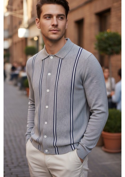 Erkek Triko Çok Renkli Gömlek