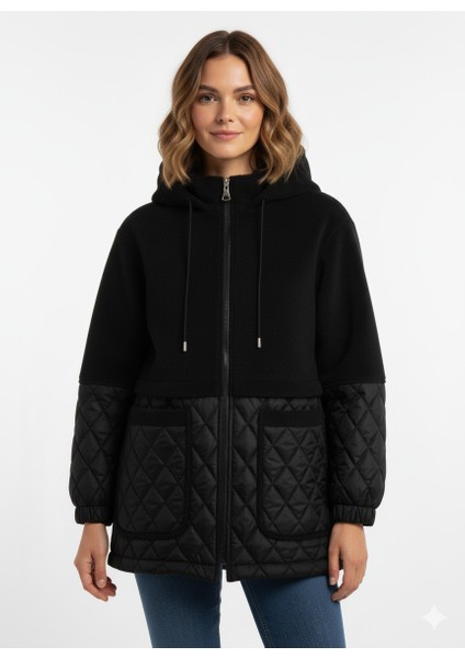 Kapitone Peluş Mont