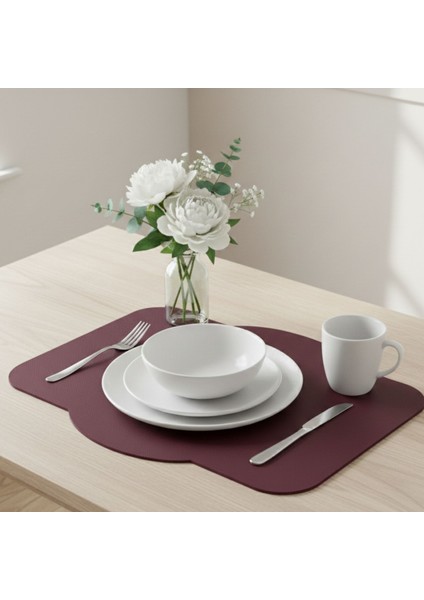 2 Adet Deri Dikdörtgen Amerikan Servis 33X44 cm Simetrik Desenler Serisi 117 modelleri