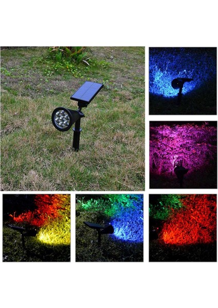 Güneş Enerjili 7 Renkli Rgb Spot Lamba su Geçirmez bahçe Ağaç Peyzaj Aydınlatma enerji Tasarruflu
