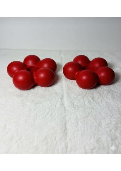 Çiçek Şamdan Taş Tozu Noel Temalı 2'li Mumlar Dahil fiyatları