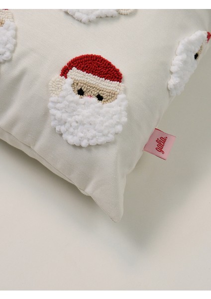 Santa Crowd Mini - Yılbaşı Serisi Noel Baba Yüz Kadife Punch Kırlent Kılıfı fiyatları