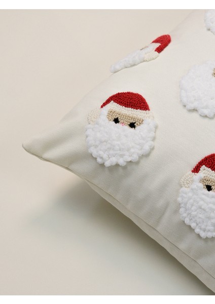 Santa Crowd Mini - Yılbaşı Serisi Noel Baba Yüz Kadife Punch Kırlent Kılıfı modelleri