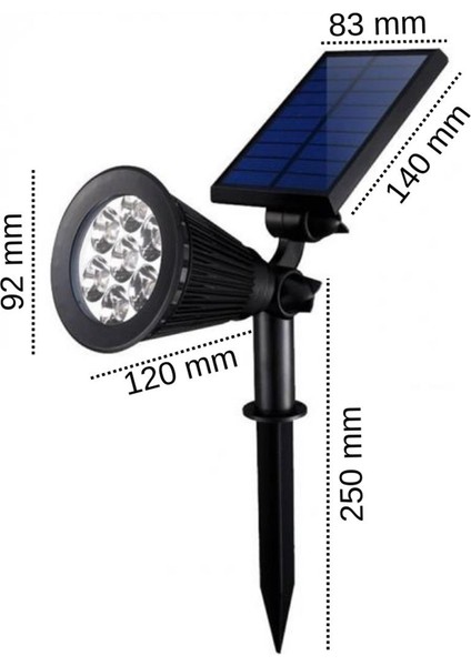 Güneş Enerjili 7 Renkli Rgb Spot Lamba su Geçirmez bahçe Ağaç Peyzaj Aydınlatma enerji Tasarruflu