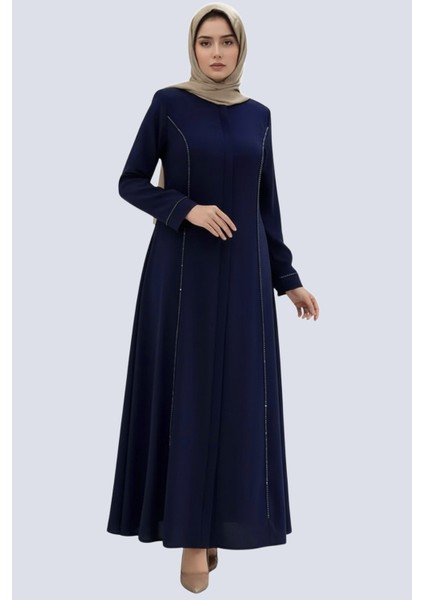 Taşlı Ferace Şık ve Rahat Tesettür Dış Giyim