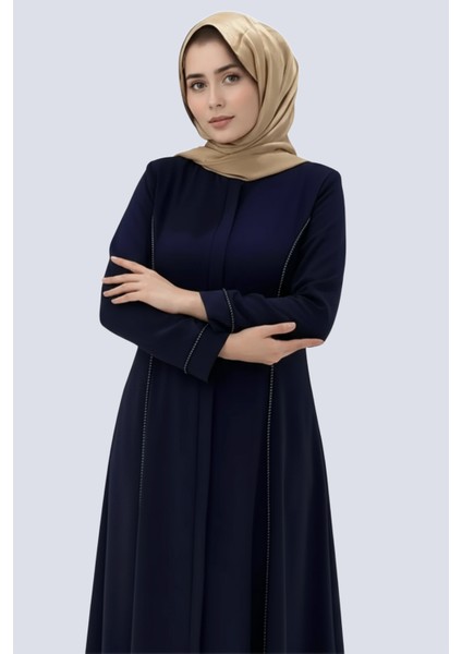 Taşlı Ferace Şık ve Rahat Tesettür Dış Giyim indirimleri