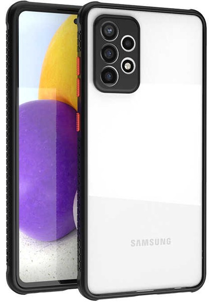 Galaxy A72 Kılıf ​​akre Kaff Kapak-Siyah