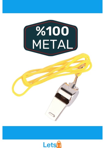 Metal Ipli Ikaz Düdüğü 4,5 cm 24 Adet Hakem ve Deprem Düdüğü fırsatları