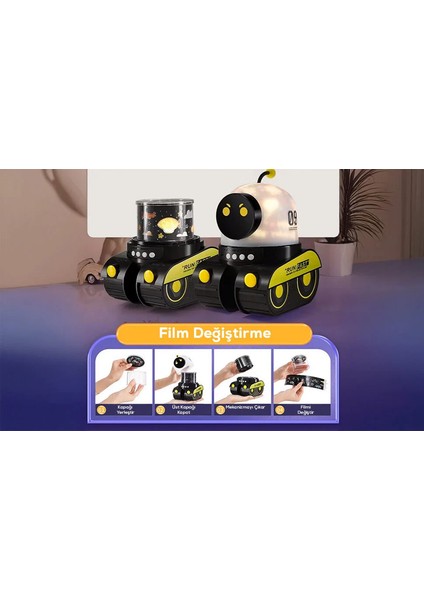 Tavşan Figürlü Dönen Işıklı Müzikli Gece Lambası Çocuk Odası Dekoru fiyatları