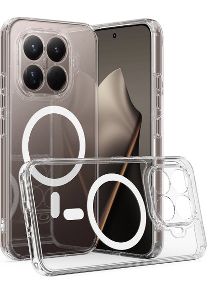 Xiaomi 15T Pro Şeffaf Telefon Kılıfı Magsafe Tpu+Akrilik Arka Kapak ile Uyumlu (Yurt Dışından)