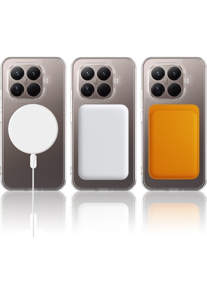 Xiaomi 15T Pro Şeffaf Telefon Kılıfı Magsafe Tpu+Akrilik Arka Kapak ile Uyumlu (Yurt Dışından) modelleri