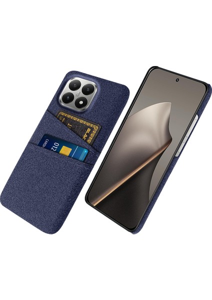 Xiaomi 15T Kılıf Kumaş + Çift Kart Yuvalı Sert Pc Telefon Kılıfı (Yurt Dışından)
