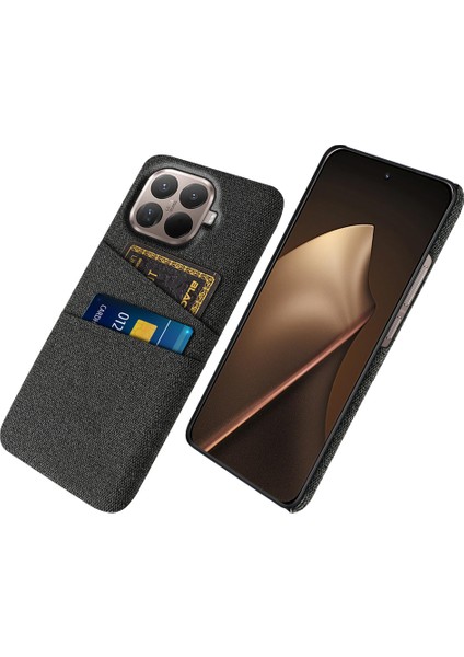 Xiaomi 15T Pro Kılıf Kumaş + Çift Kart Yuvalı Sert Pc Telefon Kılıfı (Yurt Dışından)