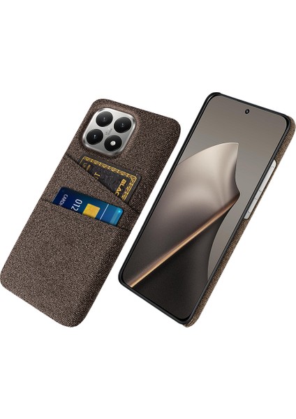 Xiaomi 15T Kılıf Kumaş + Çift Kart Yuvalı Sert Pc Telefon Kılıfı (Yurt Dışından)