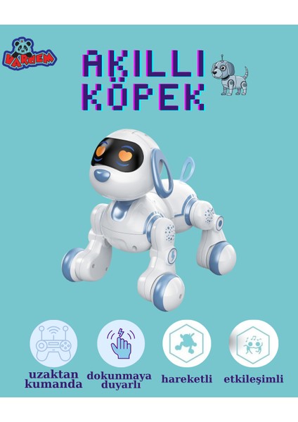 Uzaktan Kumandalı Interaktif Şarjlı Akıllı Köpek